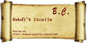 Bebők Cicelle névjegykártya